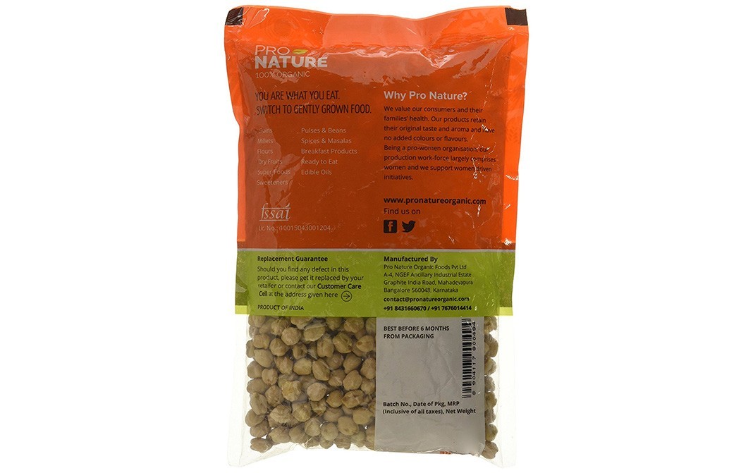 Pro Nature Organic Kabuli Channa    Pack  500 grams